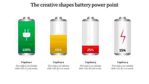 battery power point-The creative shapes battery power point